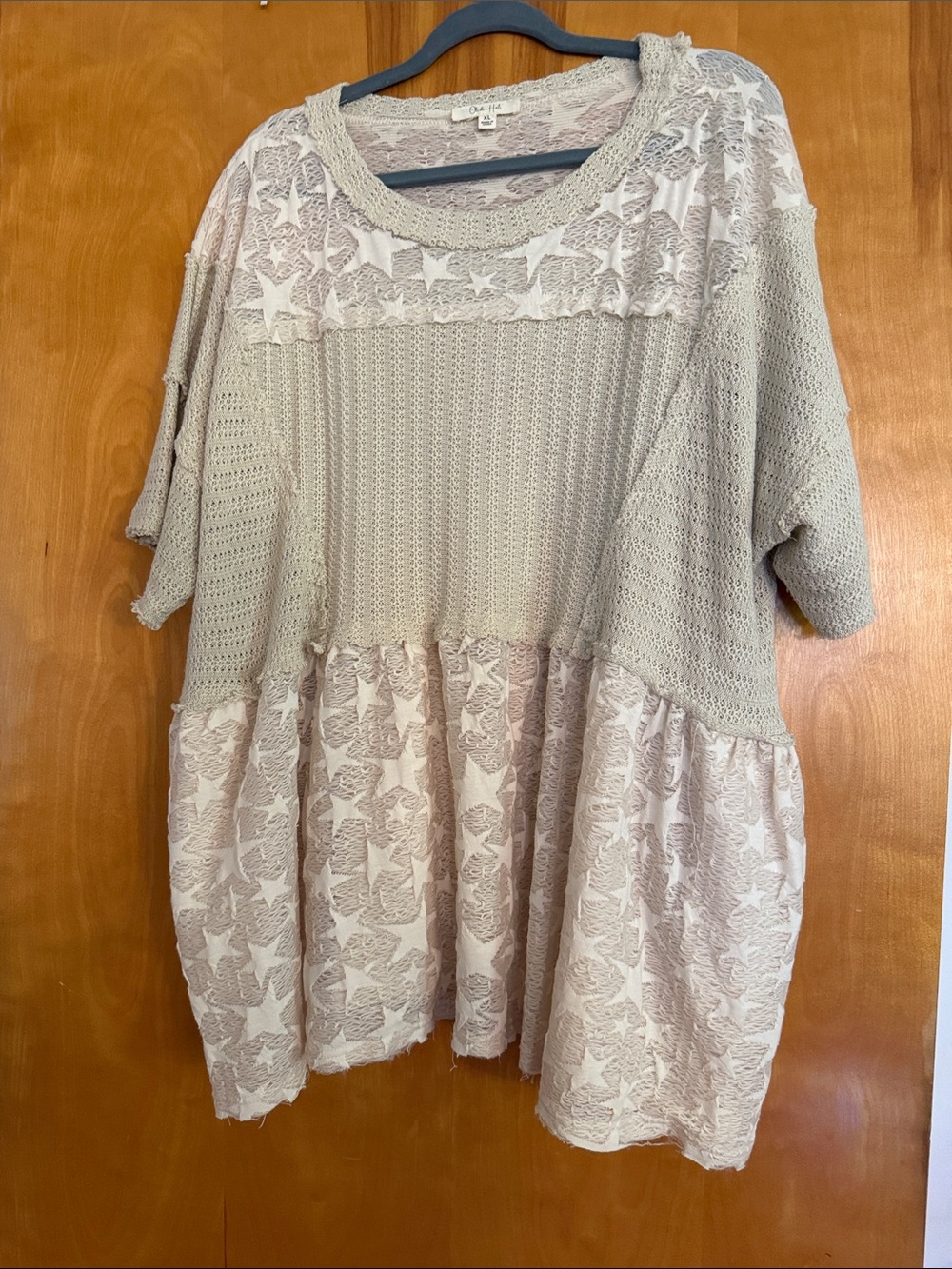 Oli & Hali Cream Lace-Trim Knit Casual or Dressy  Top NEW NEVER WORN